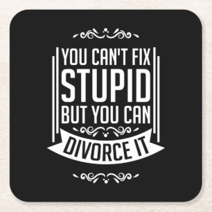 Lawyer Can Divorce It Square Paper Coaster