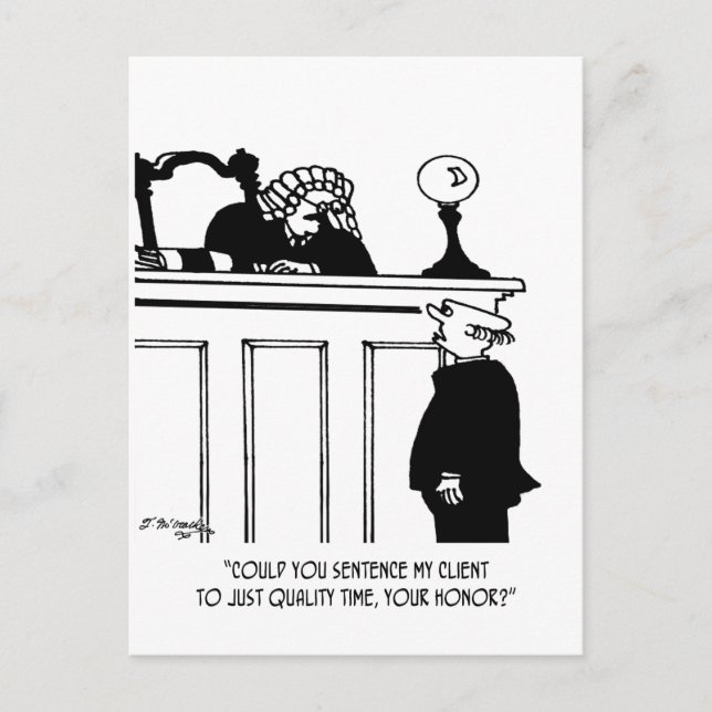 Lawyer Cartoon 5298 Postcard (Front)