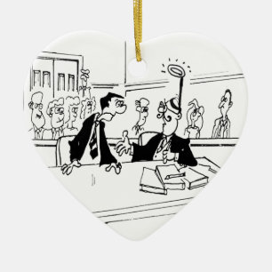 Lawyer Cartoon 5299 Ceramic Tree Decoration