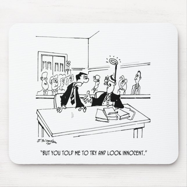 Lawyer Cartoon 5299 Mouse Mat (Front)