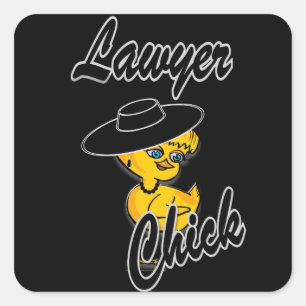 Lawyer Chick #4 Square Sticker