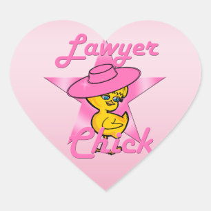 Lawyer Chick #8 Heart Sticker