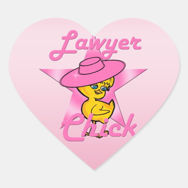 Lawyer Chick #8 Heart Sticker (Front)