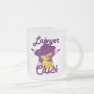 Lawyer  Chick #9 Frosted Glass Coffee Mug