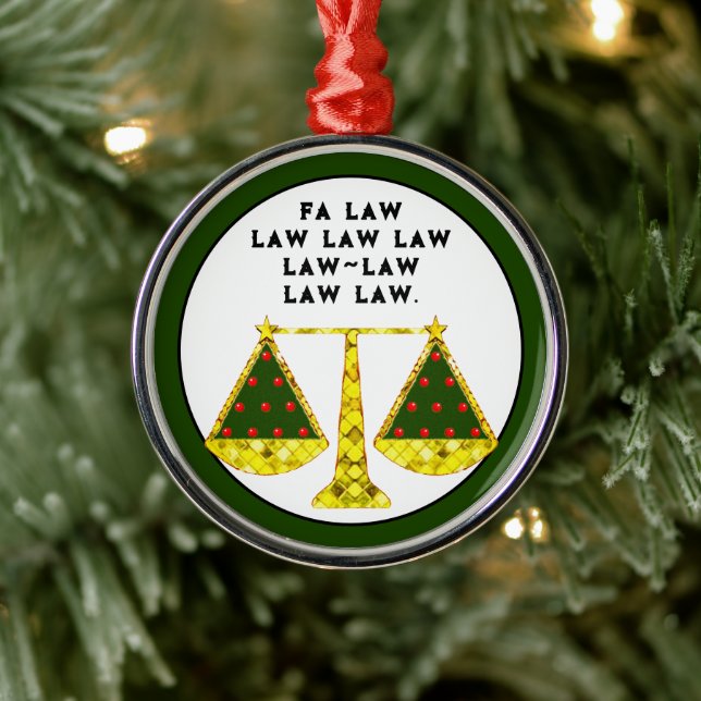 Lawyer Christmas Collectable Metal Tree Decoration (Tree)