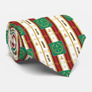 Lawyer Christmas - Let It Snow Scales Justice Tie