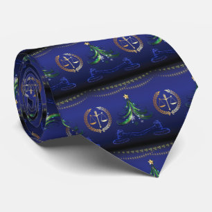 Lawyer Christmas Tree Elegant Tie