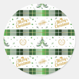 Lawyer Christmas Tree - Scales of Justice Classic Round Sticker