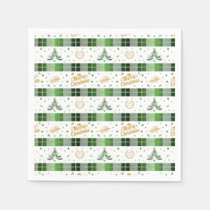 Lawyer Christmas Tree - Scales of Justice Napkin