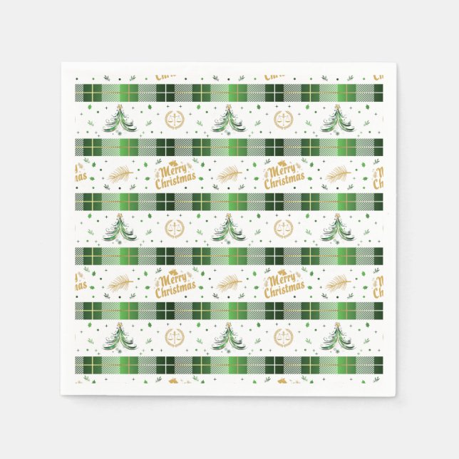 Lawyer Christmas Tree - Scales of Justice Napkin (Front)