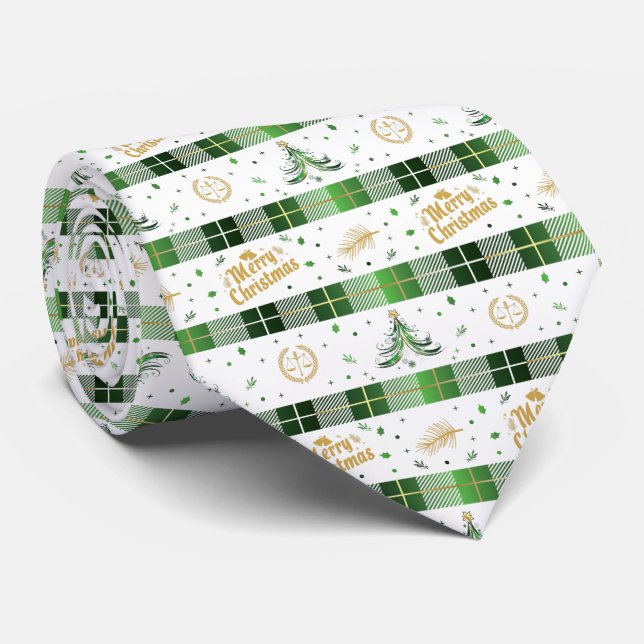 Lawyer Christmas Tree - Scales of Justice Tie (Rolled)