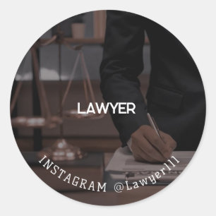 Lawyer Classic Round Sticker