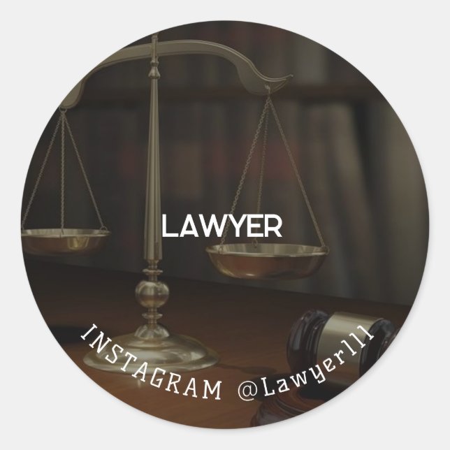 Lawyer Classic Round Sticker (Front)
