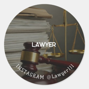 Lawyer Classic Round Sticker