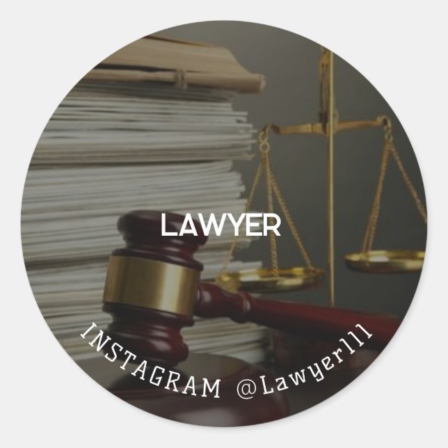 Lawyer Classic Round Sticker (Front)