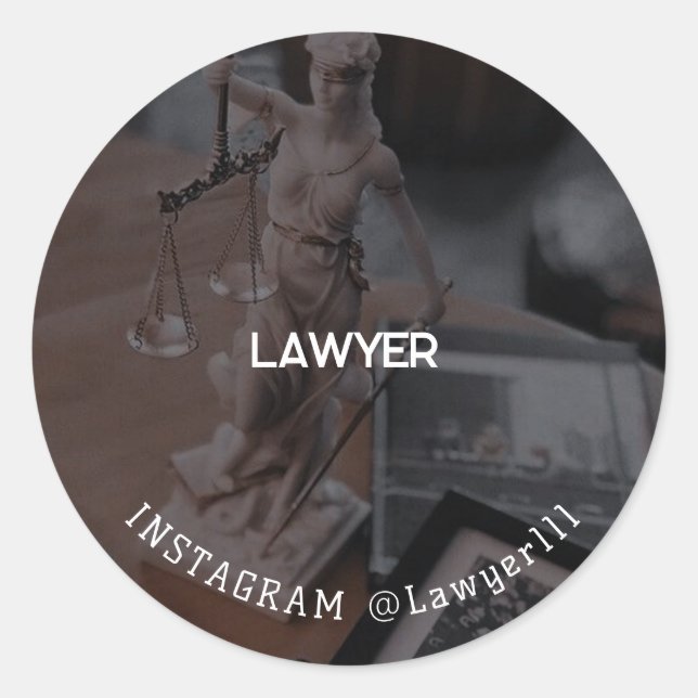 Lawyer Classic Round Sticker (Front)