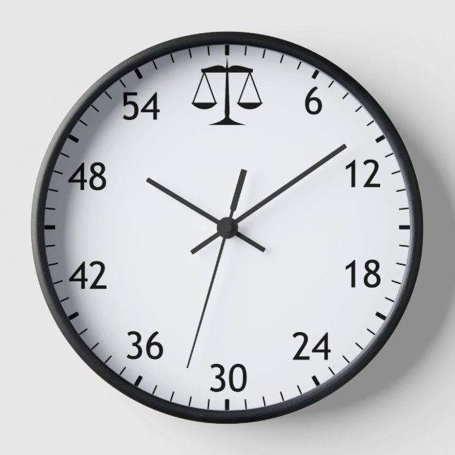Lawyer Clock - for Attorney Barrister Solicitor (Front)
