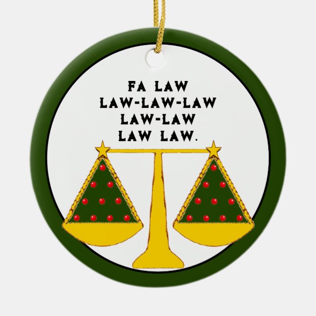 Lawyer Collectable Ceramic Tree Decoration (Front)