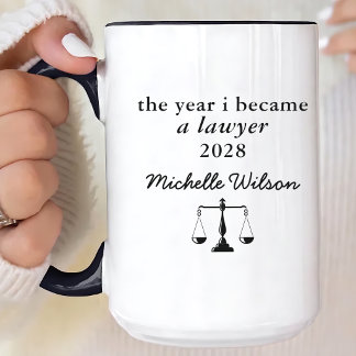 Lawyer | Custom Minimalist Law School Graduation Coffee Mug
