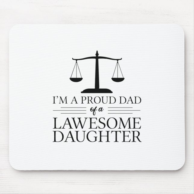 Lawyer Daughter | Dad Lawyers Attorney Law Gifts Mouse Mat (Front)