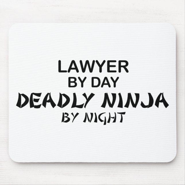 Lawyer Deadly Ninja by Night Mouse Mat (Front)