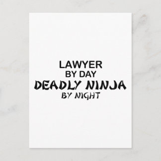 Lawyer Deadly Ninja by Night Postcard