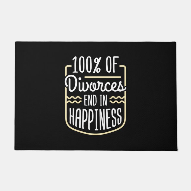 Lawyer Divorces End In Happiness Doormat (Front)