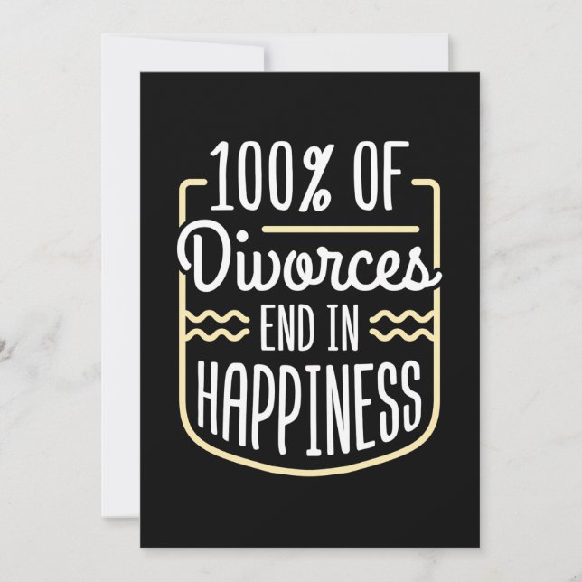 Lawyer Divorces End In Happiness Invitation (Front)