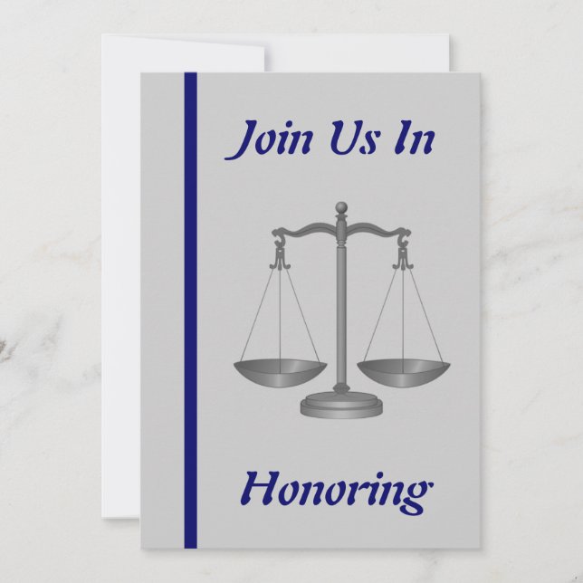 Lawyer (Doctor Of Law) Retirement Invitation (Front)