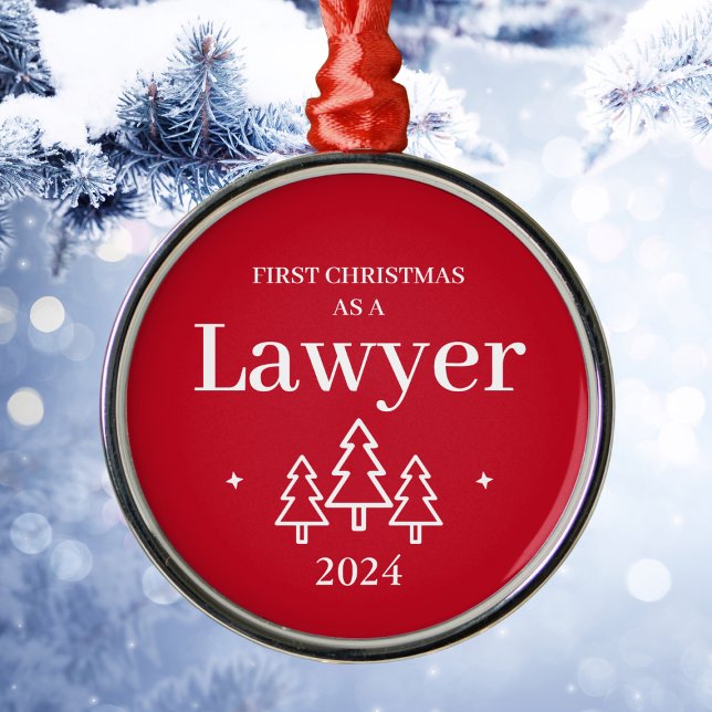 Lawyer Elegant Red Christmas Ornament (Lawyer Elegant Red Christmas Ornament
)