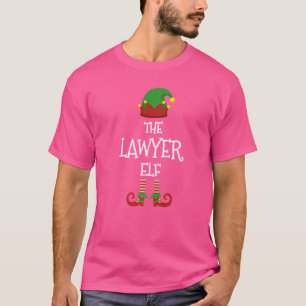 Lawyer Elf Family Matching Group Pajama Funny Xmas T-Shirt