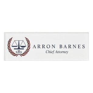 Lawyer Firm Employee Staff Magnetic Name Tag