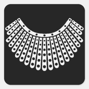 Lawyer gift, Dissent collar RBG Ruth Bader Square Sticker