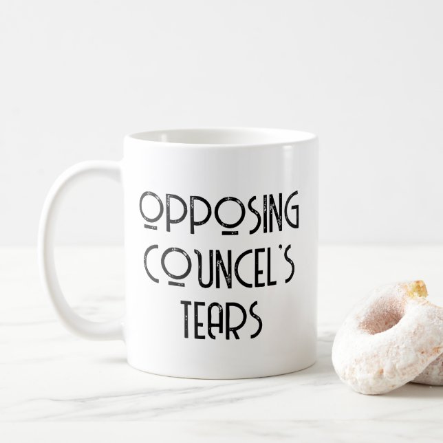 Lawyer Gift for lawyer Opposing councel's Tear Coffee Mug (With Donut)