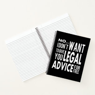Lawyer Gift Free Legal Advice - Law Student - Notebook