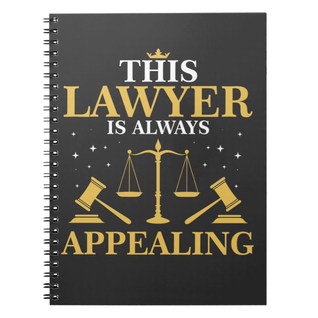 Lawyer Gift Law School Graduation New Attorney Notebook (Front)