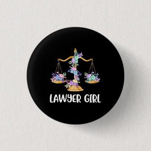 Lawyer Girl 3 Cm Round Badge