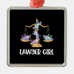 Lawyer Girl Metal Tree Decoration