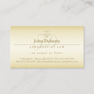 Lawyer   Golden Scales of Justice Business Card