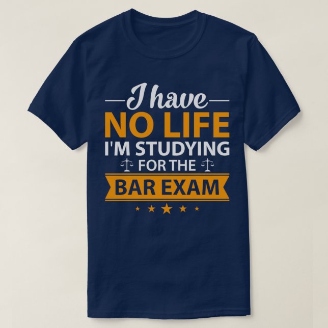 Lawyer Graduation Bar Exam Law School Graduate T-Shirt (Design Front)