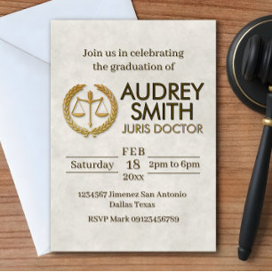 Lawyer Graduation  Invitation