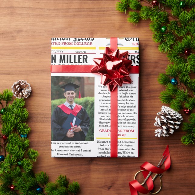 Lawyer Graduation Newspaper College Unique  Wrapping Paper (Holiday Gift)