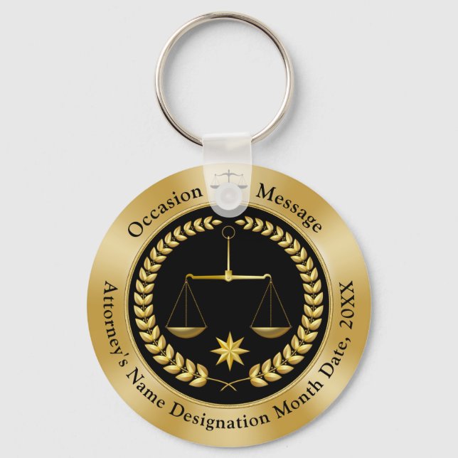 Lawyer Graduation Party Ideas, Cheap Party Favours Key Ring (Front)