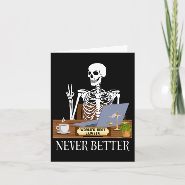 Lawyer Halloween  Card (Front)