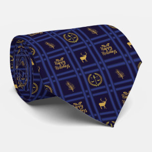 Lawyer Happy Holidays - Xmas Scales of Justice Tie