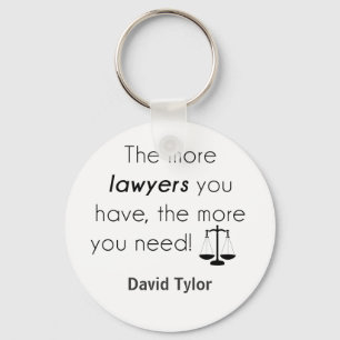 Lawyer humor key ring