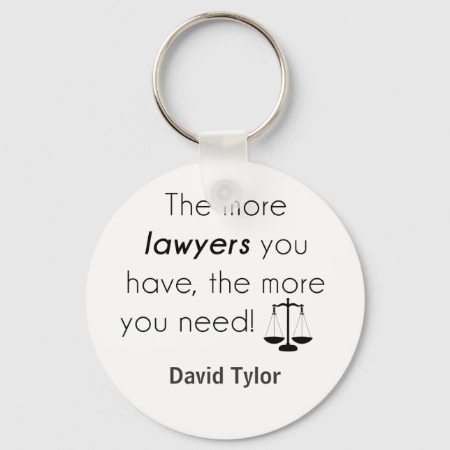 Lawyer humor key ring (Front)