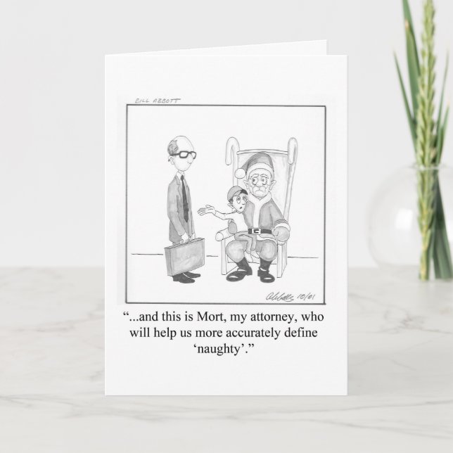 Lawyer Humour Christmas Greeting Card (Front)