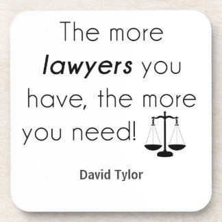 Lawyer humour coaster