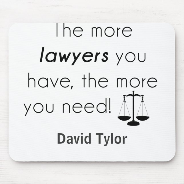 Lawyer humour mouse mat (Front)